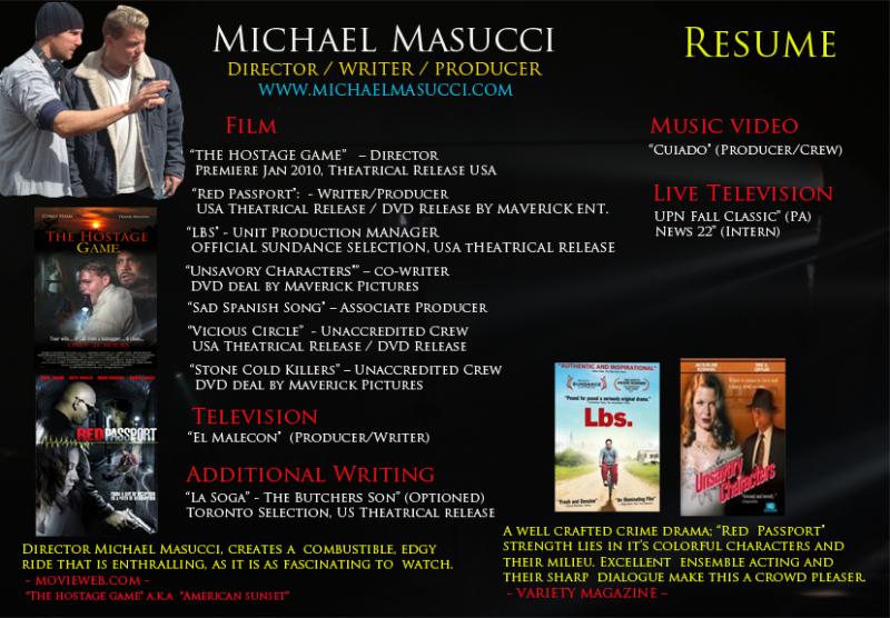 Award Winning Film Director Michael Massuci